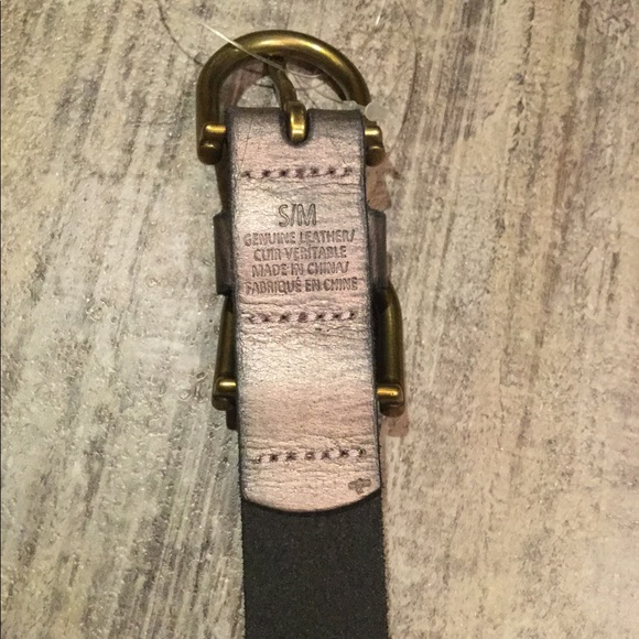 New Free People Pink Denim Days Double Buckle Belt - Picture 7 of 7